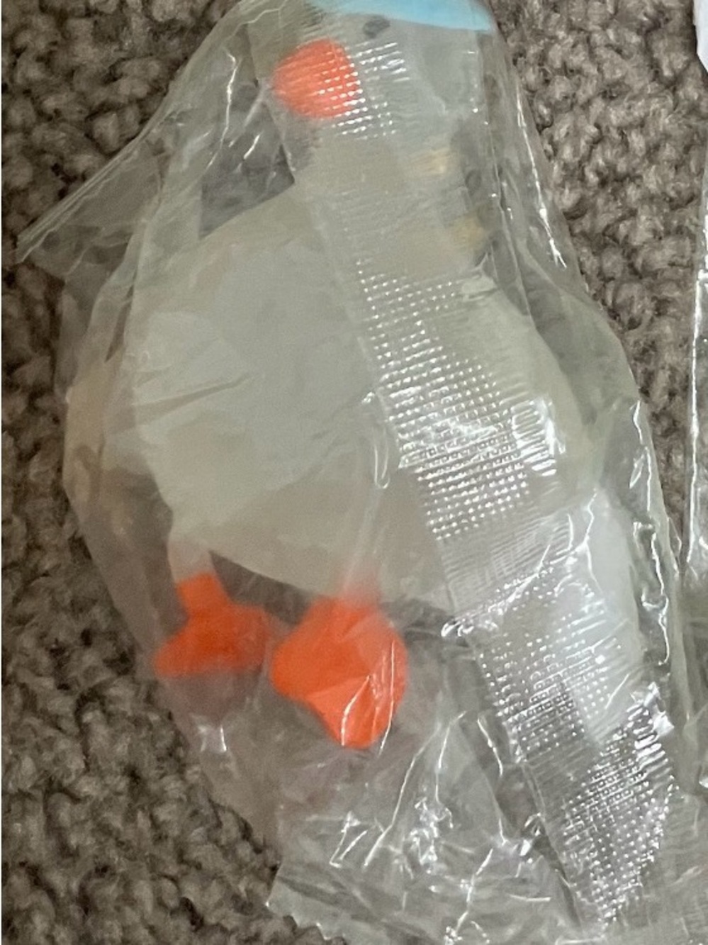 Orange and Clear squishy toy duck